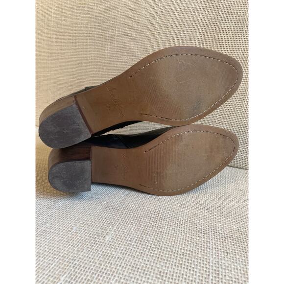 Sam Edelman "Marlene" Black Leather Buckle Round Toe Ankle Booties Size 9.5 M - Picture 8 of 10